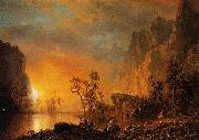 Albert Bierstadt Sunset in the Rockies France oil painting artist